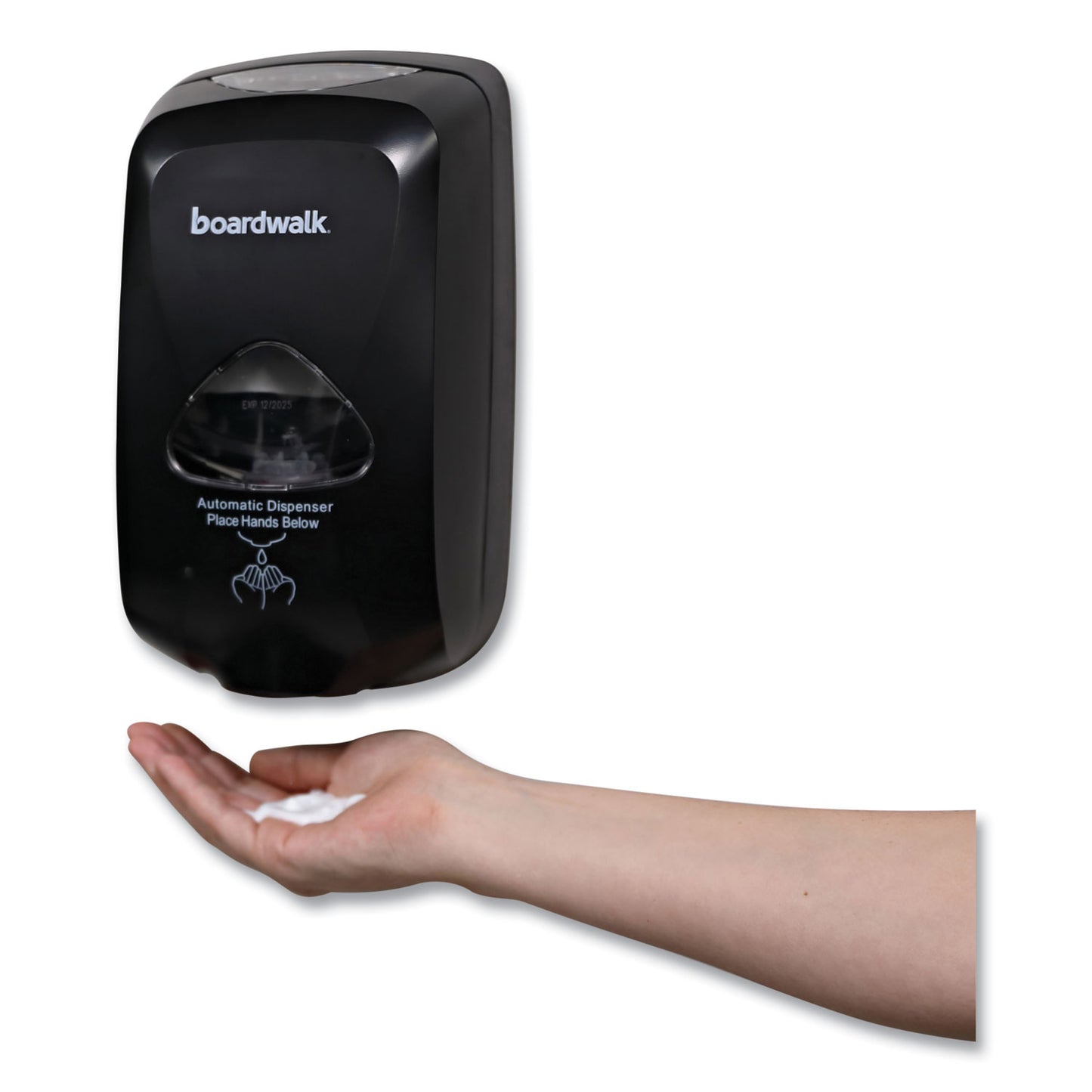 Boardwalk® Touch-Free Foam Soap Dispenser, 1,200 mL, 6 x 4.05 x 10.58, Black (BWK42200)
