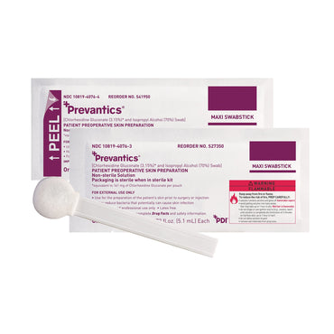Prevantics® Maxi Impregnated Swabstick 3.15% / 70% Strength CHG (Chlorhexidine Gluconate) / Isopropyl Alcohol Individual Packet NonSterile (545438_EA)
