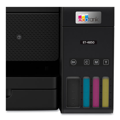 Epson® EcoTank ET-4850 Wireless All-in-One Supertank Printer, Copy/Fax/Print/Scan (EPSC11CJ60201)