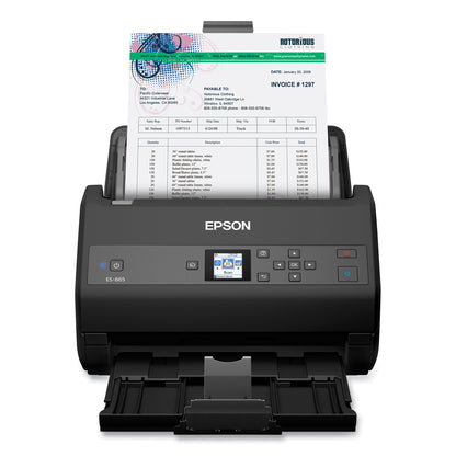 Epson® WorkForce ES-865 Color Duplex Document Scanner, 600 dpi Optical Resolution, 100-Sheet Duplex Auto Document Feeder (EPSB11B250202)