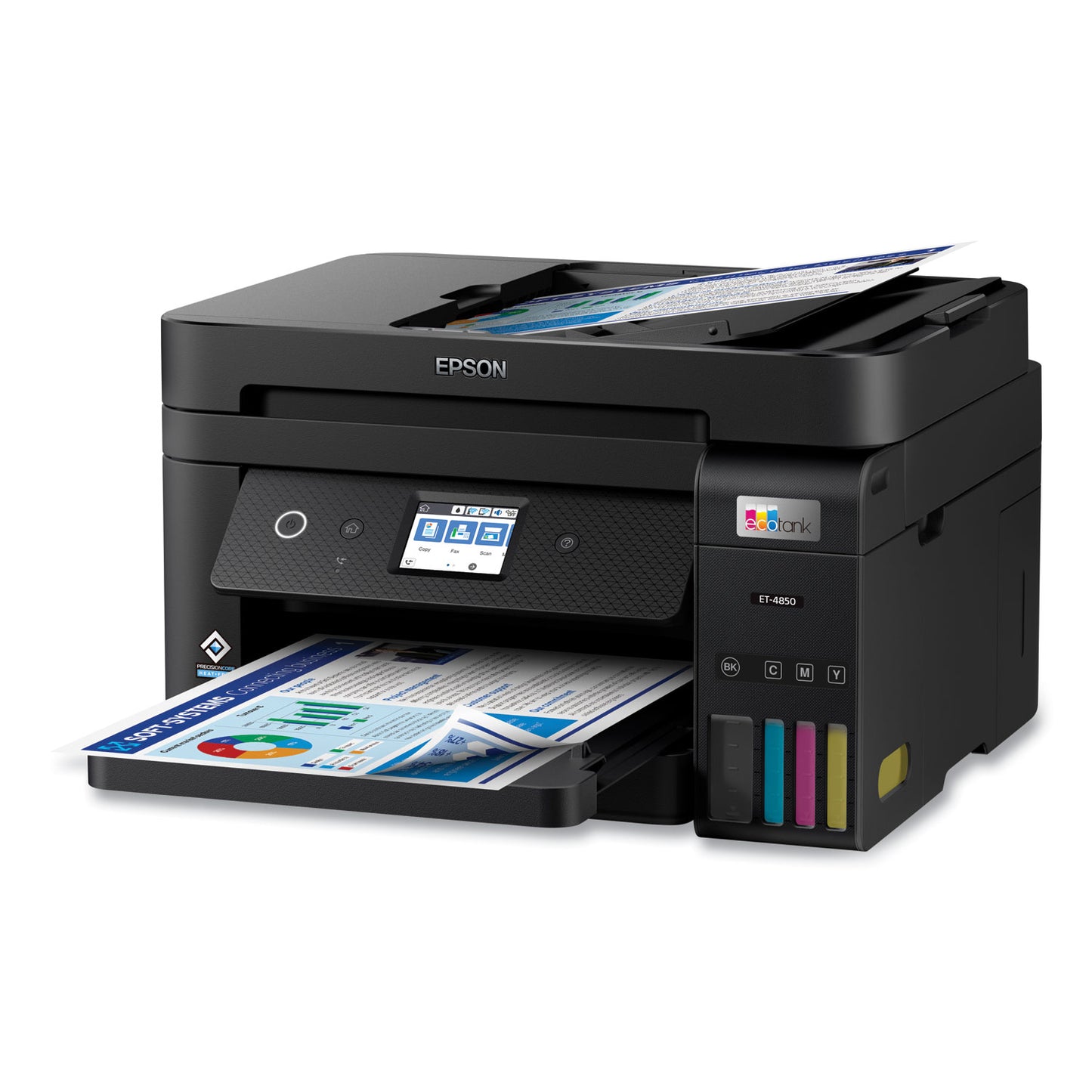 Epson® EcoTank ET-4850 Wireless All-in-One Supertank Printer, Copy/Fax/Print/Scan (EPSC11CJ60201)