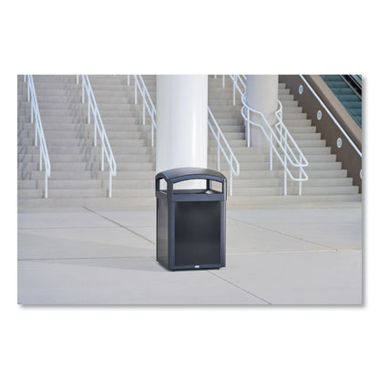 Rubbermaid® Commercial TAILOR Decorative Outdoor Waste Receptacle Frames, 41 gal, Metal, Black (RCP2182672)