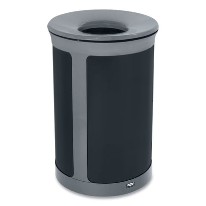 Rubbermaid® Commercial ENHANCE Series Waste Receptacle, 23 gal, Metal, Pearl Gray/Umbra Gray (RCP2172849)