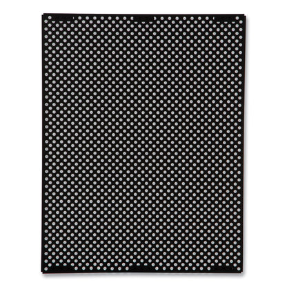 Rubbermaid® Commercial Medium General Purpose Perforated Panels for Tailor and Landmark Series Containers, 20.72" x 0.5" x 27.95", Black, 4/Carton (RCP2182610)
