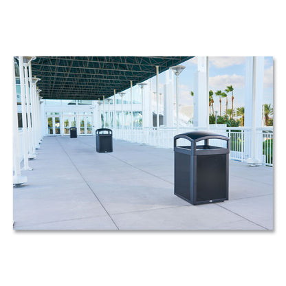 Rubbermaid® Commercial TAILOR Decorative Outdoor Waste Receptacle Frames, 51 gal, Metal, Black (RCP2182678)