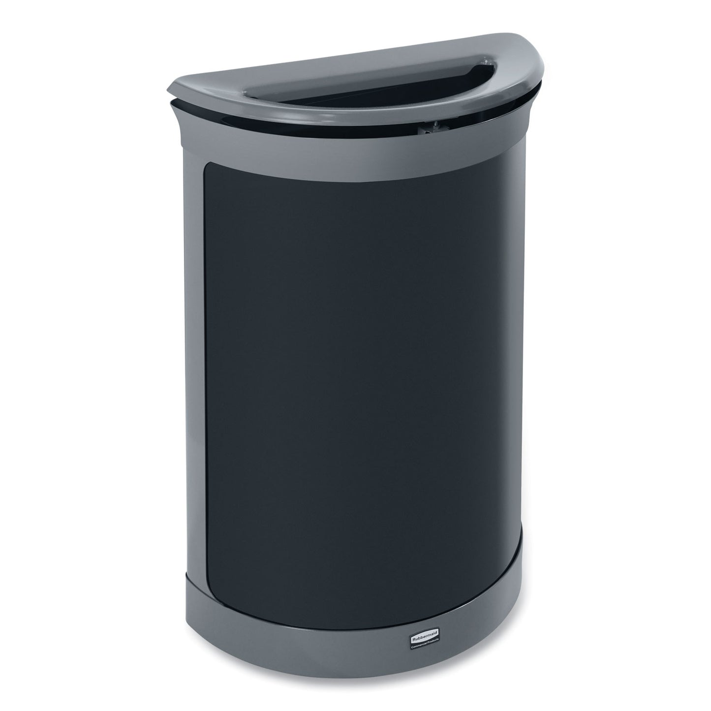 Rubbermaid® Commercial ENHANCE Series Waste Receptacle, 11.5 gal, Metal, Umbra Gray/Pearl Gray (RCP2172845)