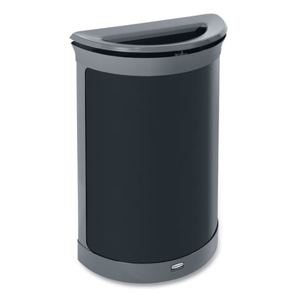 Rubbermaid® Commercial ENHANCE Series Waste Receptacle, 11.5 gal, Metal, Umbra Gray/Pearl Gray (RCP2172845)
