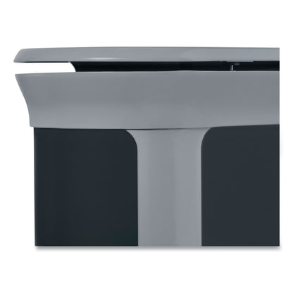 Rubbermaid® Commercial ENHANCE Series Waste Receptacle, 13 gal, Metal, Pearl Gray/Umbra Gray (RCP2172851)