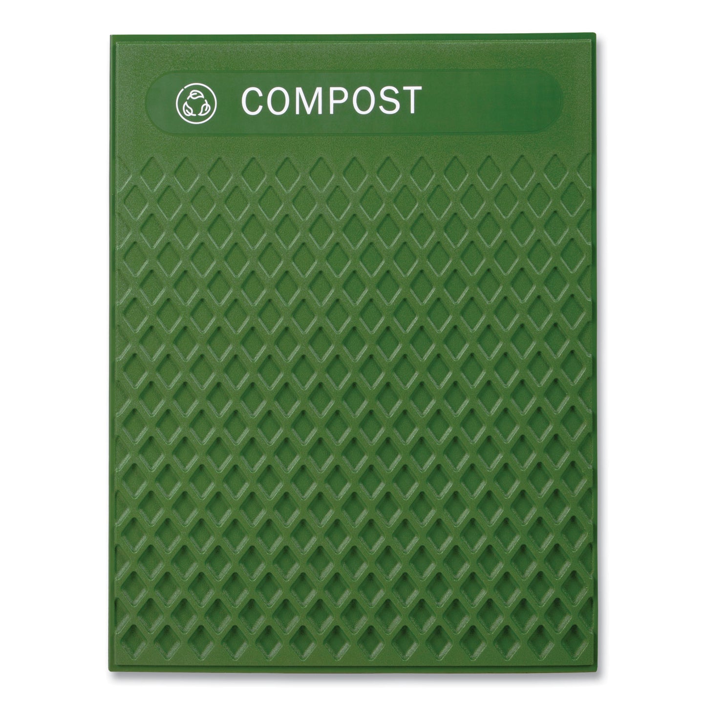 Rubbermaid® Commercial Medium Prelabeled Compost Waste Panels for Tailor and Landmark Series Containers, 20.72" x 0.5" x 27.95", Green, 4/Carton (RCP2182673)