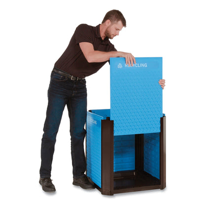 Rubbermaid® Commercial Medium Prelabeled Recycled Waste Panels for Tailor and Landmark Series Containers, 20.72" x 0.5" x 27.95", Blue, 4/Carton (RCP2182677)