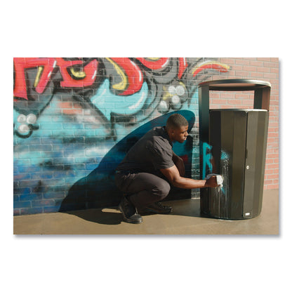 Rubbermaid® Commercial RESIST Round Waste Container, 33 gal, Metal, Black (RCP2185041)