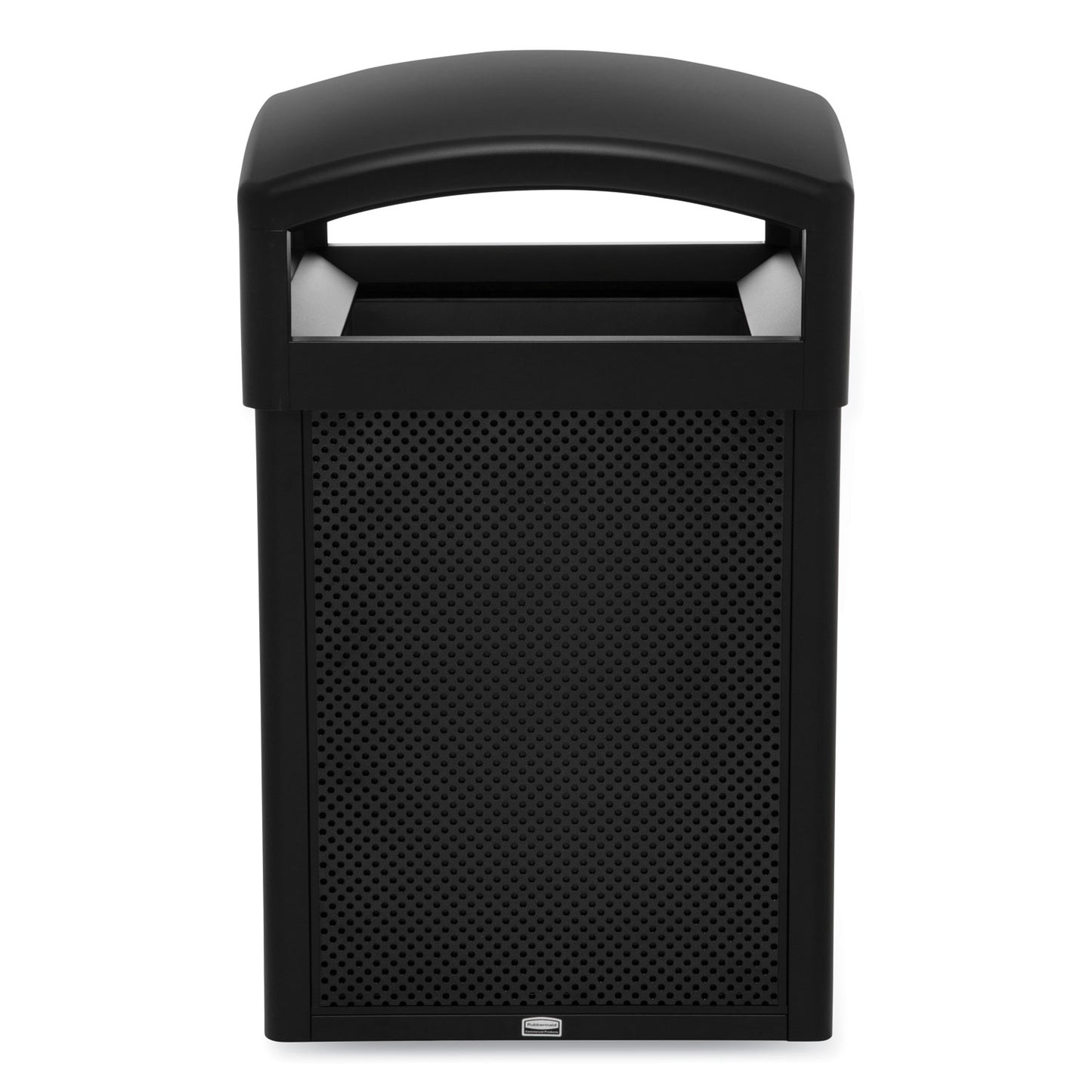 Rubbermaid® Commercial TAILOR Decorative Outdoor Waste Receptacle Frames, 41 gal, Metal, Black (RCP2182672)
