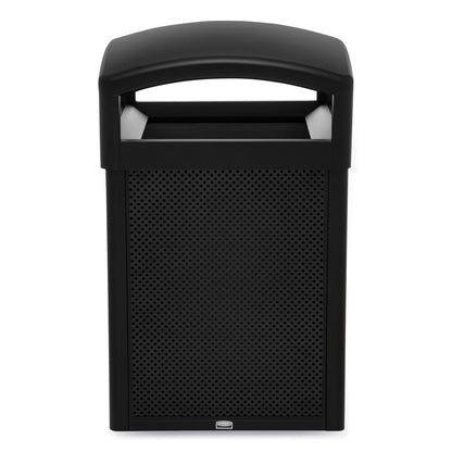 Rubbermaid® Commercial TAILOR Decorative Outdoor Waste Receptacle Frames, 41 gal, Metal, Black (RCP2182672)