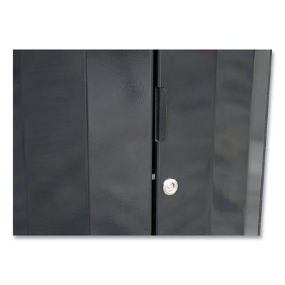 Rubbermaid® Commercial RESIST Round Waste Container, 33 gal, Metal, Black (RCP2185041)