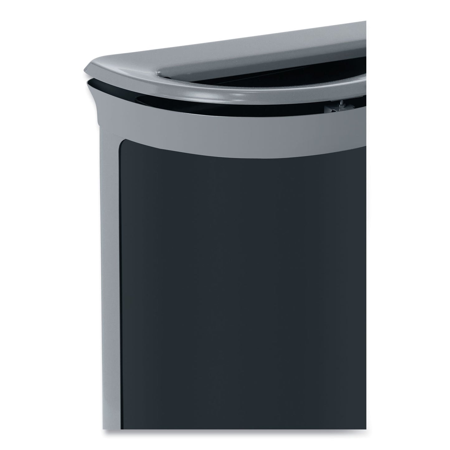 Rubbermaid® Commercial ENHANCE Series Waste Receptacle, 11.5 gal, Metal, Umbra Gray/Pearl Gray (RCP2172845)
