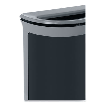 Rubbermaid® Commercial ENHANCE Series Waste Receptacle, 11.5 gal, Metal, Umbra Gray/Pearl Gray (RCP2172845)
