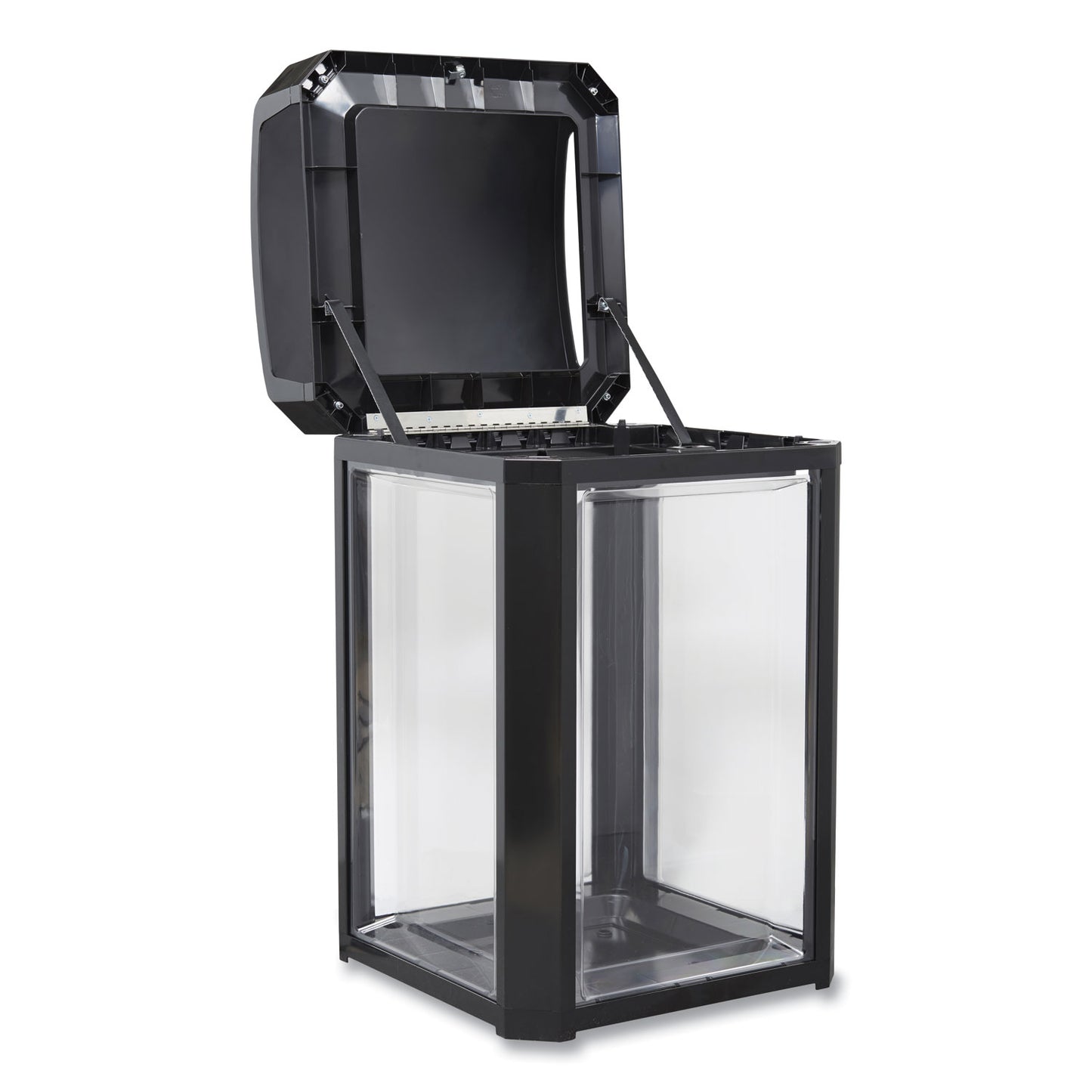 Rubbermaid® Commercial Landmark Series Classic Dome Top Container and Ashtray, 35 gal, Resin, Black (RCPFG397001BLA)