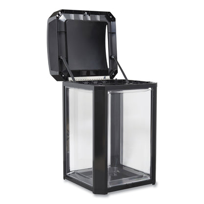 Rubbermaid® Commercial Landmark Series Classic Dome Top Container and Ashtray, 35 gal, Resin, Black (RCPFG397001BLA)