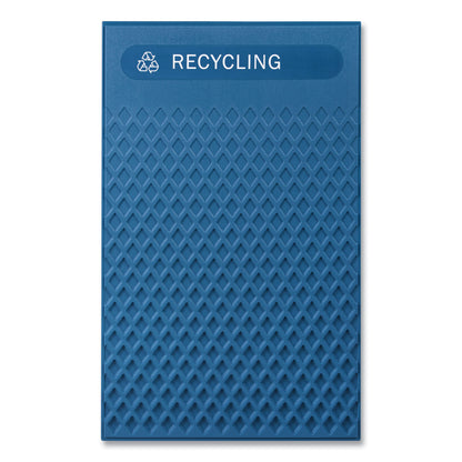 Rubbermaid® Commercial Large Prelabeled Recycled Waste Panels for Tailor and Landmark Series Containers, 20.72" x 0.5" x 34.33", Blue, 4/Carton (RCP2182674)
