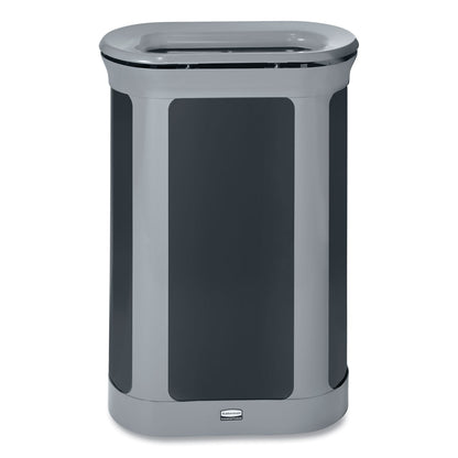 Rubbermaid® Commercial ENHANCE Series Waste Receptacle, 13 gal, Metal, Pearl Gray/Umbra Gray (RCP2172851)