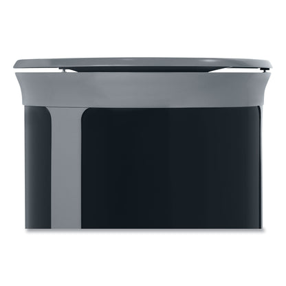 Rubbermaid® Commercial ENHANCE Series Waste Receptacle, 23 gal, Metal, Pearl Gray/Umbra Gray (RCP2172849)