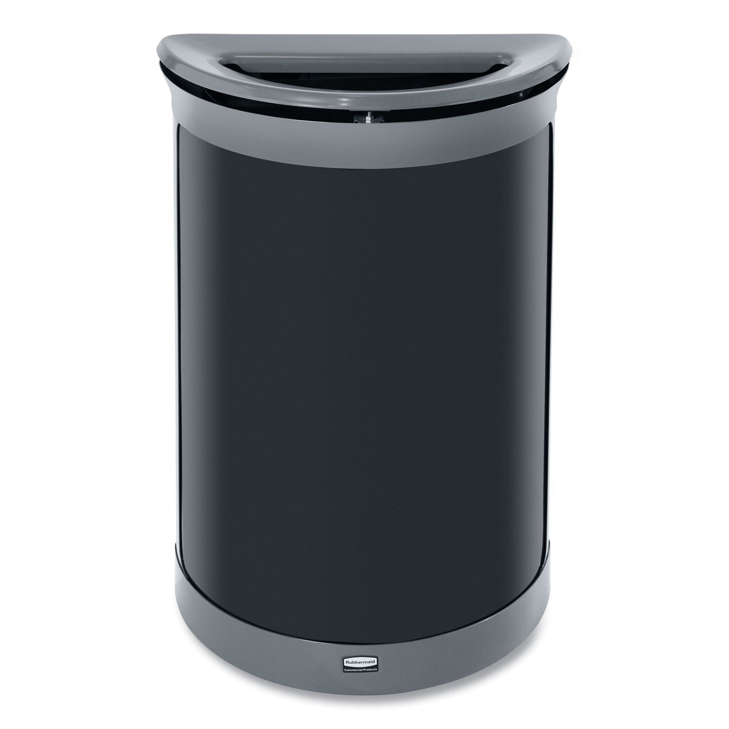 Rubbermaid® Commercial ENHANCE Series Waste Receptacle, 11.5 gal, Metal, Umbra Gray/Pearl Gray (RCP2172845)