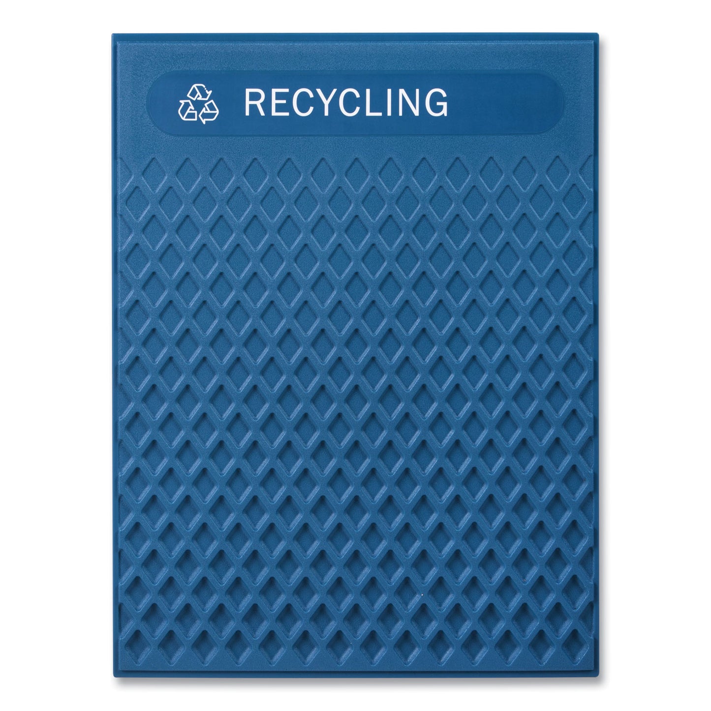 Rubbermaid® Commercial Medium Prelabeled Recycled Waste Panels for Tailor and Landmark Series Containers, 20.72" x 0.5" x 27.95", Blue, 4/Carton (RCP2182677)