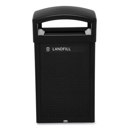 Rubbermaid® Commercial Large Prelabeled Landfill Waste Panels for Tailor and Landmark Series Containers 20.72" x 0.5" x 34.33", Black, 4/Carton (RCP2182679)