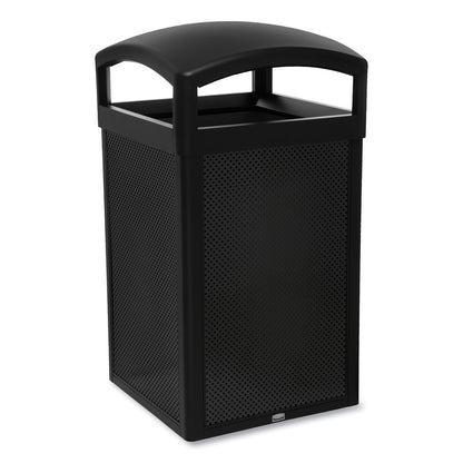 Rubbermaid® Commercial TAILOR Decorative Outdoor Waste Receptacle Frames, 51 gal, Metal, Black (RCP2182678)