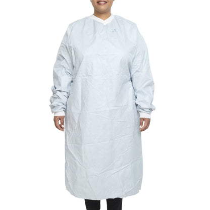 Aero Chrome Surgical Gown with Towel 2X-Large Silver Sterile AAMI Level 4 Disposable (1059356_CS)