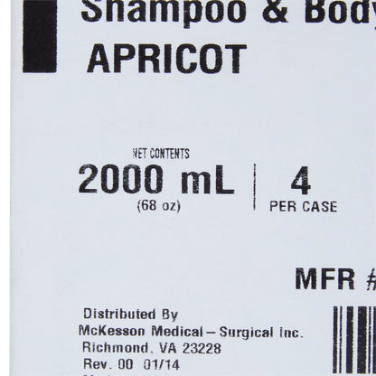 McKesson Shampoo and Body Wash 2,000 mL Dispenser Refill Bag Apricot Scent (468270_EA)