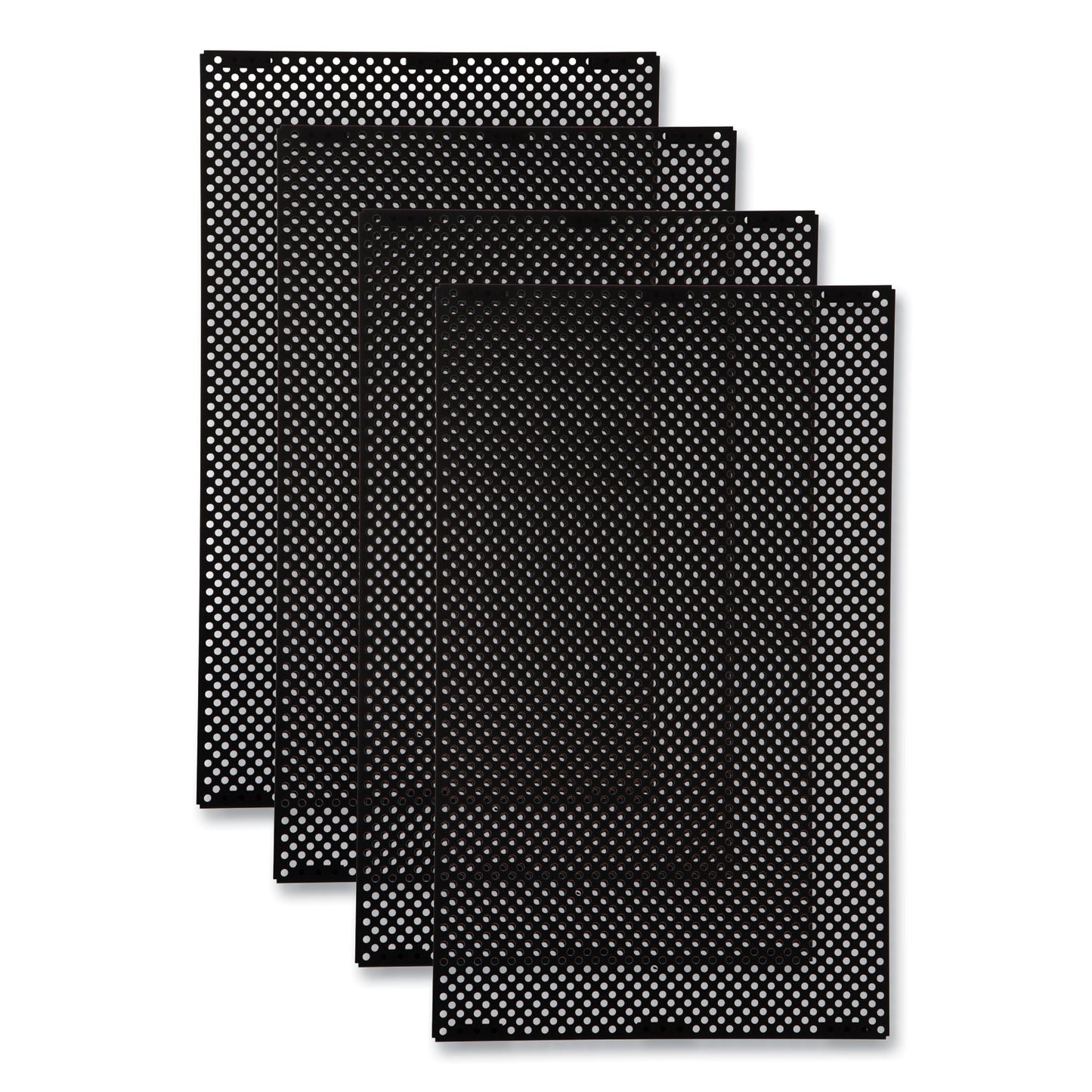 Rubbermaid® Commercial Large General Purpose Perforated Panels for Tailor and Landmark Series Containers, 20.72" x 0.5" x 34.33", Black, 4/Carton (RCP2182676)