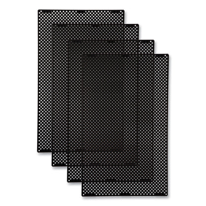 Rubbermaid® Commercial Large General Purpose Perforated Panels for Tailor and Landmark Series Containers, 20.72" x 0.5" x 34.33", Black, 4/Carton (RCP2182676)