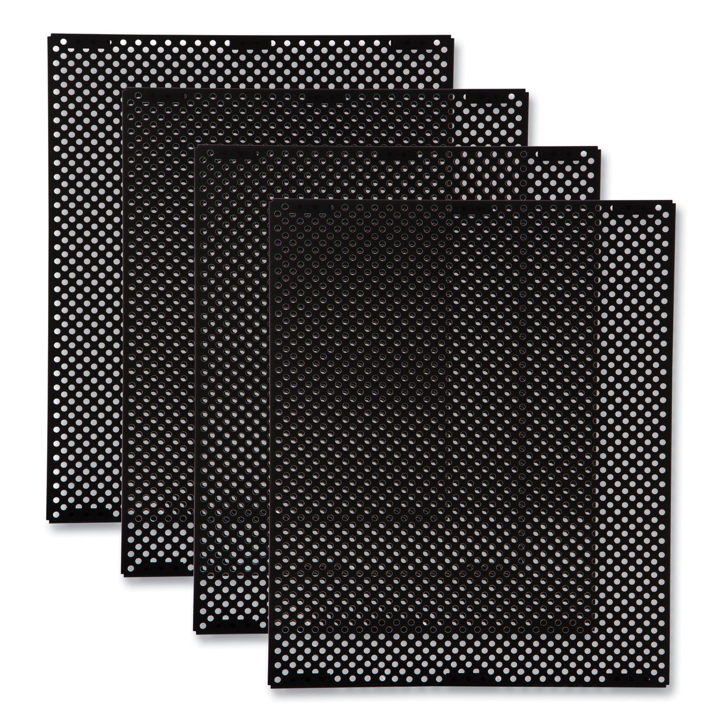 Rubbermaid® Commercial Medium General Purpose Perforated Panels for Tailor and Landmark Series Containers, 20.72" x 0.5" x 27.95", Black, 4/Carton (RCP2182610)