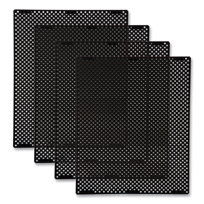 Rubbermaid® Commercial Medium General Purpose Perforated Panels for Tailor and Landmark Series Containers, 20.72" x 0.5" x 27.95", Black, 4/Carton (RCP2182610)