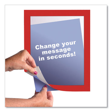 deflecto®-self-adhesive-sign-holders-8-5-x-11-insert-clear-with-red-border-frame-2-pack-def68776r_2