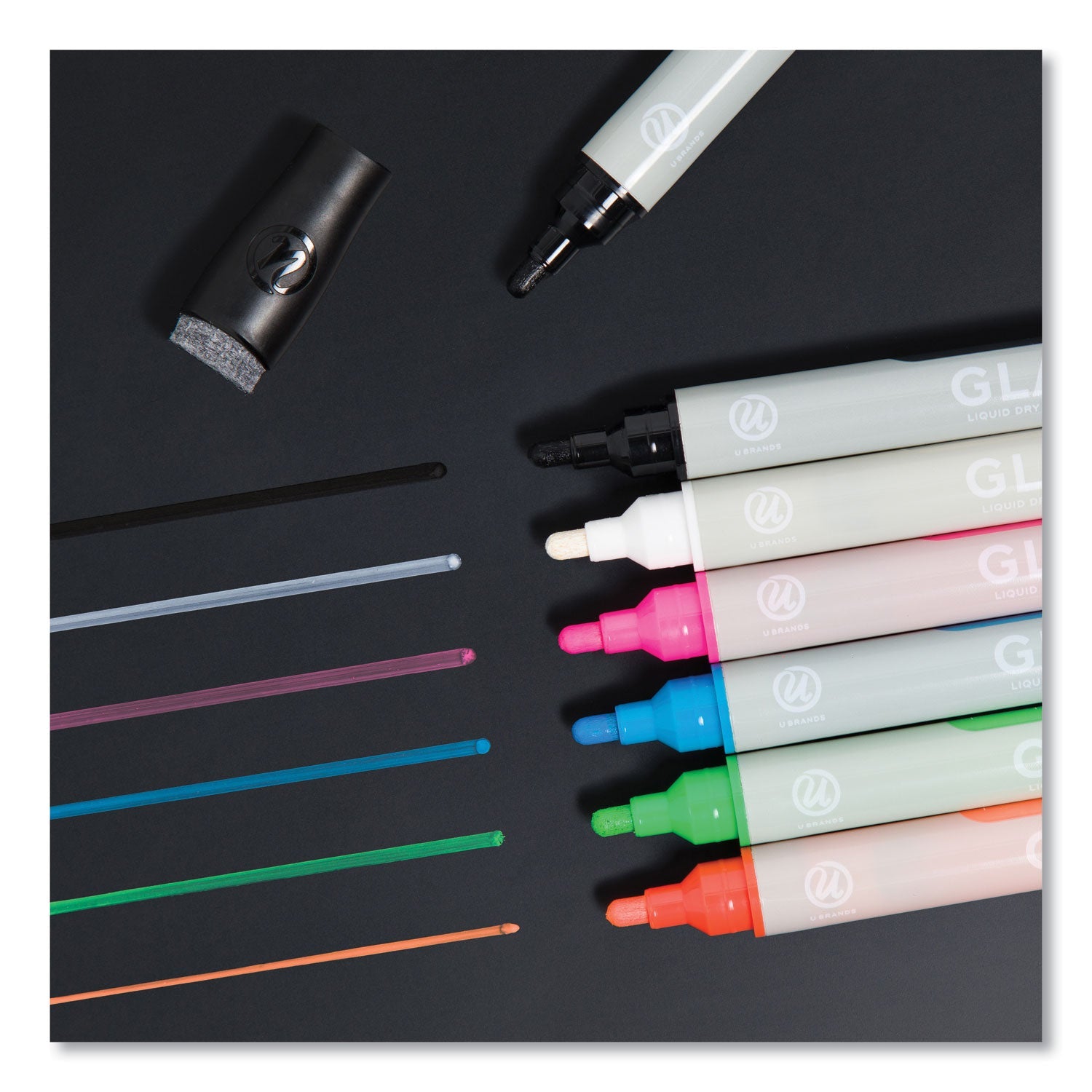 u-brands-bullet-tip-low-odor-liquid-glass-markers-with-erasers-num-ubr2913u0012_4
