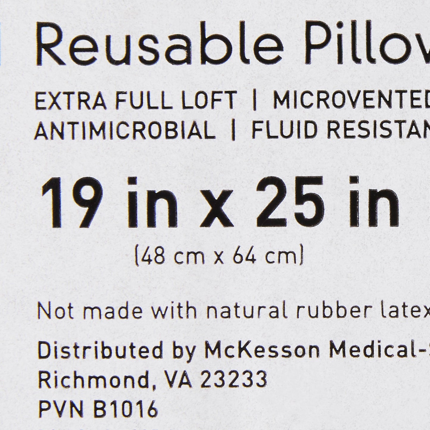 McKesson Bed Pillow 19 X 25 Inch White Reusable (939590_CS)