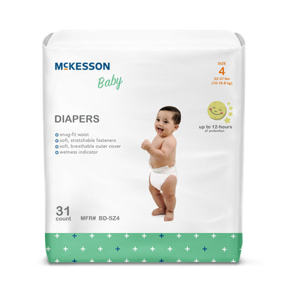 McKesson Unisex Baby Diaper Size 4 Disposable Heavy Absorbency (1144477_BG)