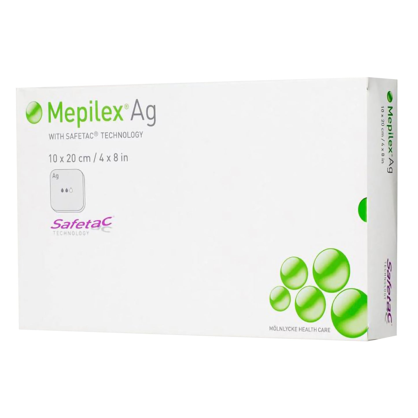 Mepilex® Border Sacrum Ag Silver Foam Dressing 7-1/5 X 7-1/5 Inch Sacral Sterile (1081768_EA)
