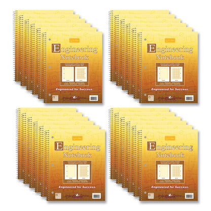 Roaring Spring® Wirebound Engineering Notebook, 20 lb Paper Stock, Buff Cover, 80 Buff 11 x 8.5 Sheets, 24/Carton (ROA13182CS)