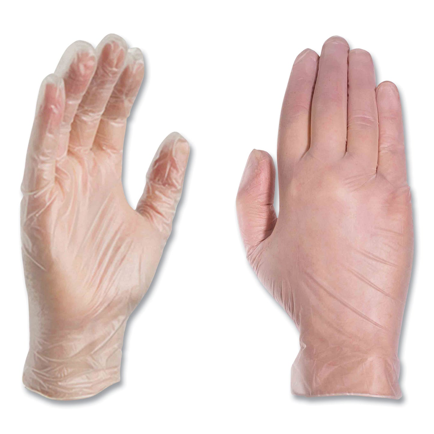 X3® by AMMEX® Industrial Vinyl Gloves, Powder-Free, Small, 3 mil Thick, 9.5" Long, Clear, 100/Box, 10 Boxes/Carton (AXCGPX342100)