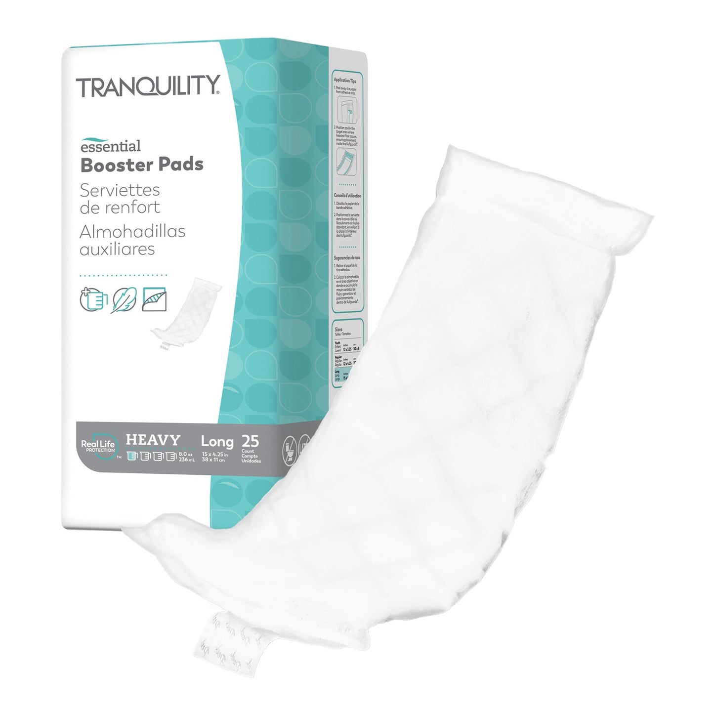 Tranquility® Essential Booster Pad 4-1/4 X 15 Inch Heavy Absorbency Super Absorbent Core Long (875976_BG)