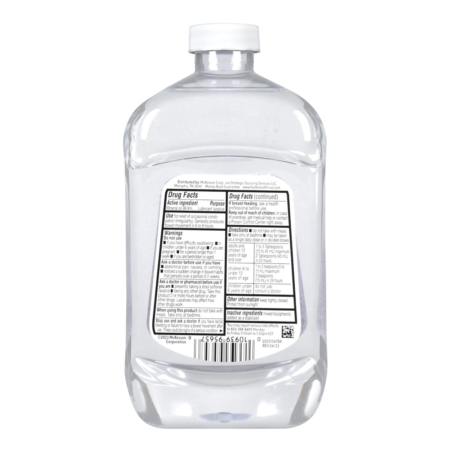 Foster & Thrive™ Laxative Liquid 16 oz. 99.9% Strength Mineral Oil (1235109_EA)