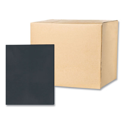 Roaring Spring Pocket Folder, 0.5" Capacity, 11 x 8.5, Black, 25/Box, 10 Boxes/Carton (ROA50119CS)
