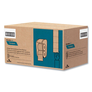 Cascades PRO Tandem High Capacity Bath Tissue Dispenser, 6.9 x 6.9 x 12.3, White (CSDC271)