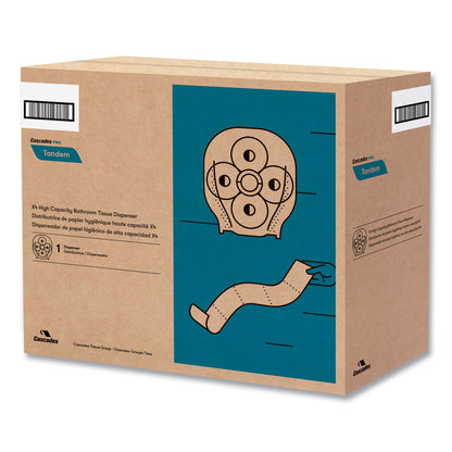 Cascades PRO Tandem High Capacity Bath Tissue Dispenser, 6.3 x 13.2 x 15.2, Smoked Gray (CSDC274)