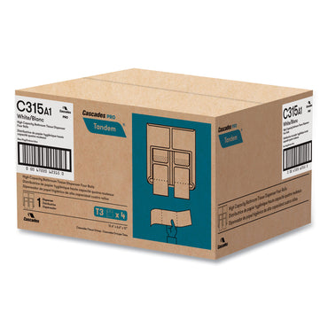 Cascades PRO Tandem No Touch High Capacity Bath Tissue Dispenser, 12.6 x 6.6 x 12, White (CSDC315)