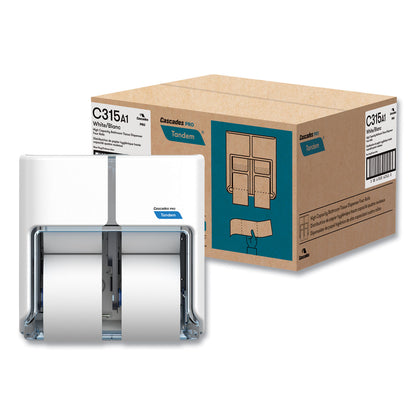 Cascades PRO Tandem No Touch High Capacity Bath Tissue Dispenser, 12.6 x 6.6 x 12, White (CSDC315)