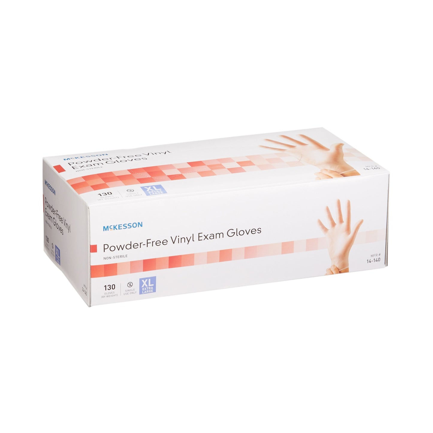 McKesson Exam Glove X-Large NonSterile Vinyl Standard Cuff Length Smooth Clear Not Rated (833078_CS)
